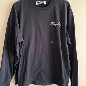 NEW Men’s black long sleeve Playboy tee